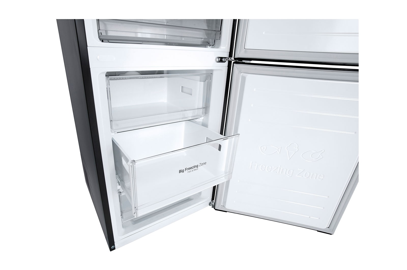 LG Kombinovaná chladnička LG | A | 384 l | Lineární kompresor | DoorCooling+™|Černá/šedá, GBP62MCNAC
