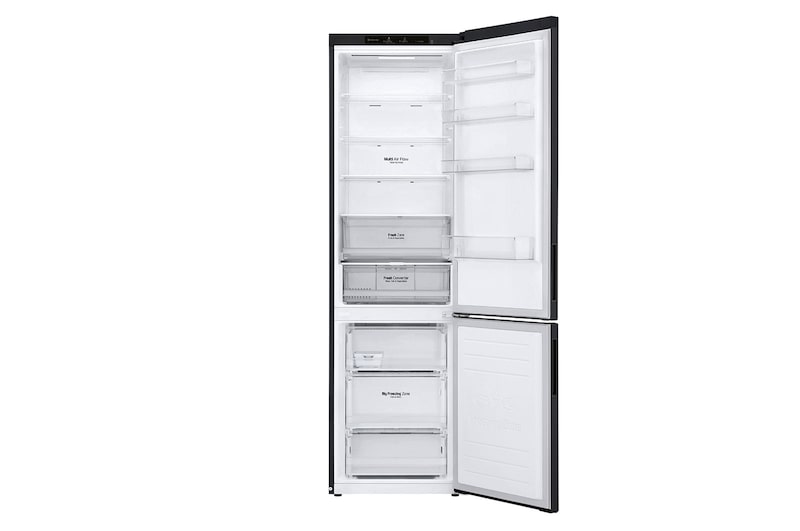 LG Kombinovaná chladnička LG | A | 384 l | Lineární kompresor | DoorCooling+™|Černá/šedá, GBP62MCNAC