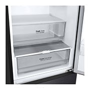 LG Kombinovaná chladnička LG | A | 384 l | Lineární kompresor | DoorCooling+™|Černá/šedá, GBP62MCNAC