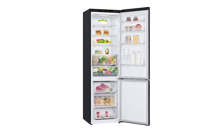 LG Kombinovaná chladnička LG | B | 384 l | DoorCooling+™ | Černá/šedá, GBP62MCNBC