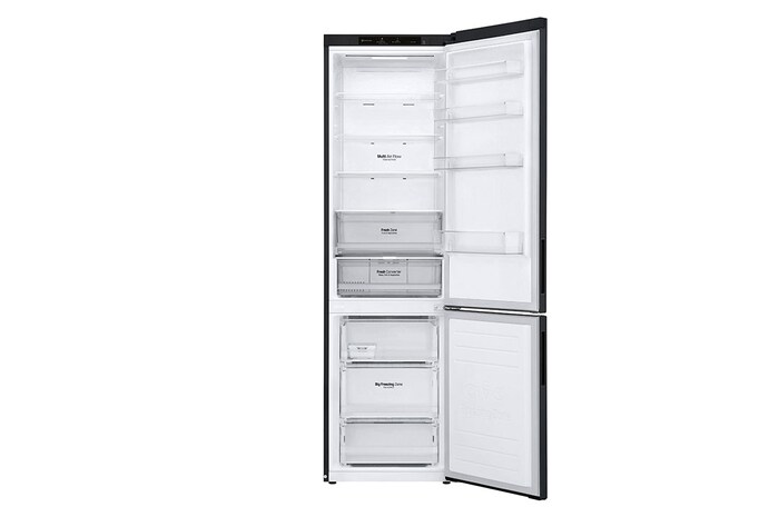 LG Kombinovaná chladnička LG | B | 384 l | DoorCooling+™ | Černá/šedá, GBP62MCNBC