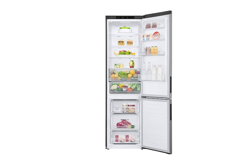 LG Kombinovaná chladnička LG | A | 384 l | Lineární kompresor | DoorCooling+™|Stříbrná, GBP62PZNAC