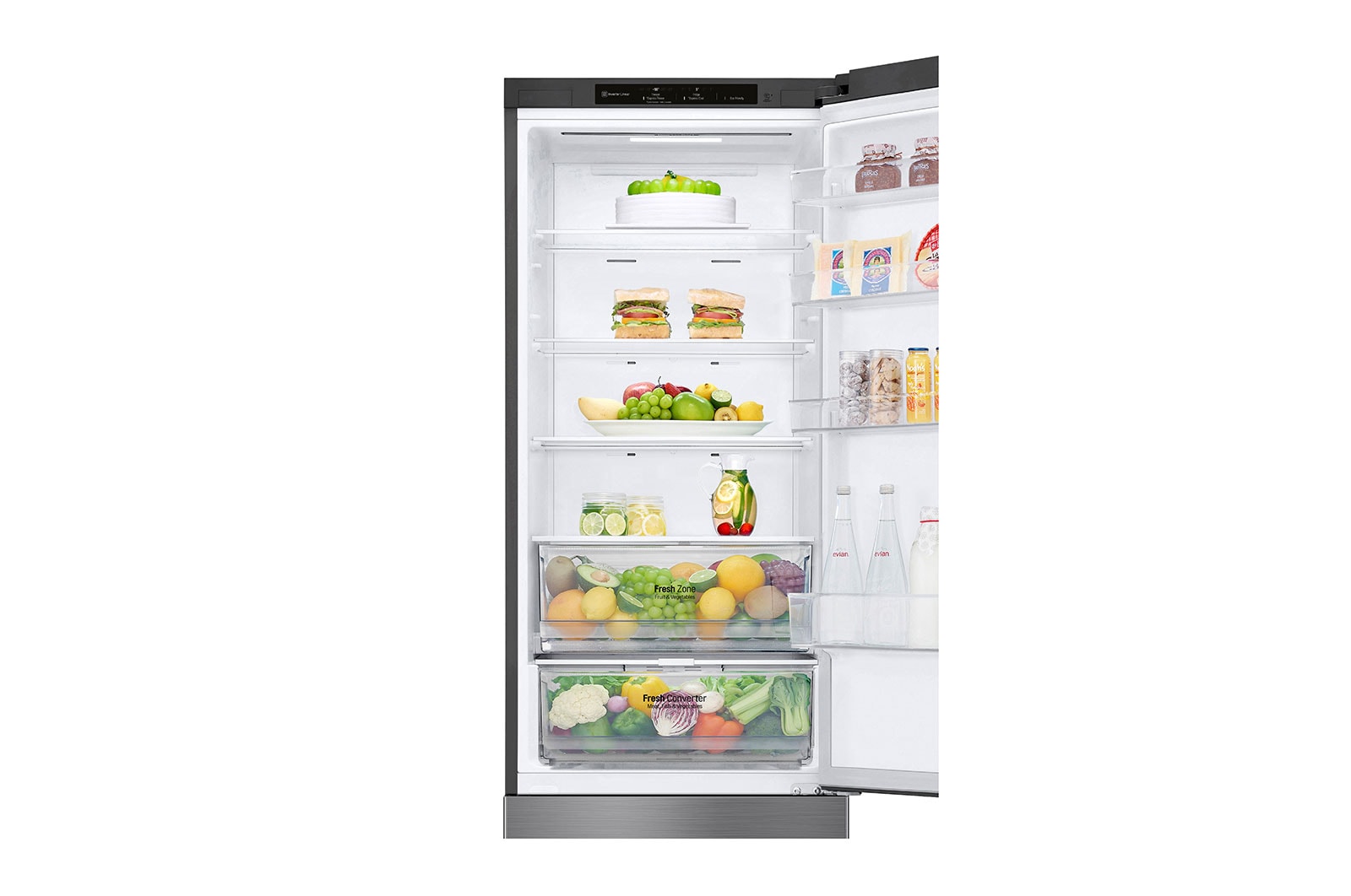 LG Kombinovaná chladnička LG | A | 384 l | Lineární kompresor | DoorCooling+™|Stříbrná, GBP62PZNAC