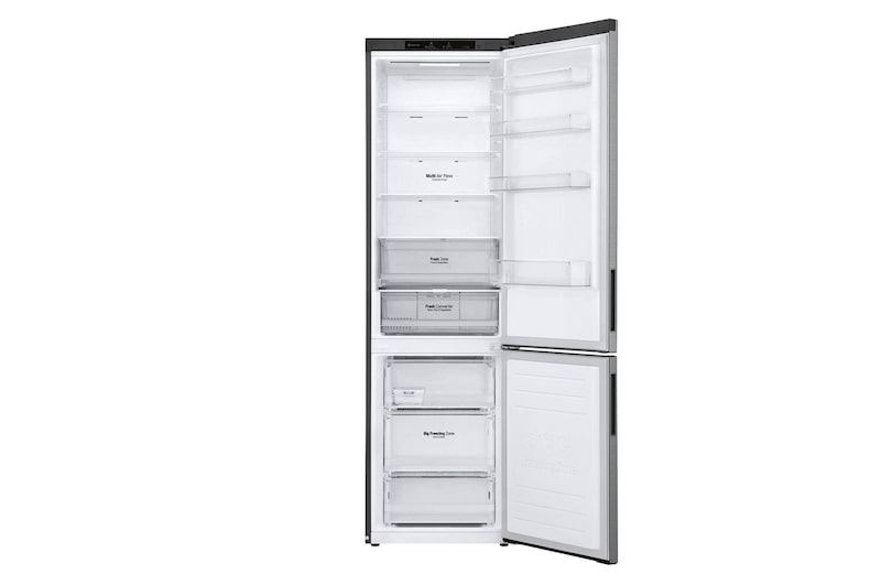 LG Kombinovaná chladnička LG | B | 384 l | Lineární kompresor | DoorCooling+™|Stříbrná, GBP62PZTBC