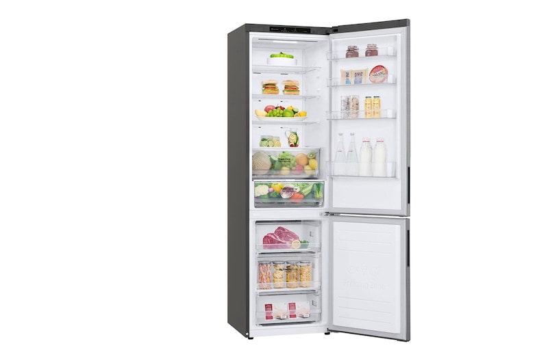 LG Kombinovaná chladnička LG | B | 384 l | Lineární kompresor | DoorCooling+™|Stříbrná, GBP62PZTBC