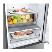LG Kombinovaná chladnička LG | B | 384 l | Lineární kompresor | DoorCooling+™|Stříbrná, GBP62PZTBC