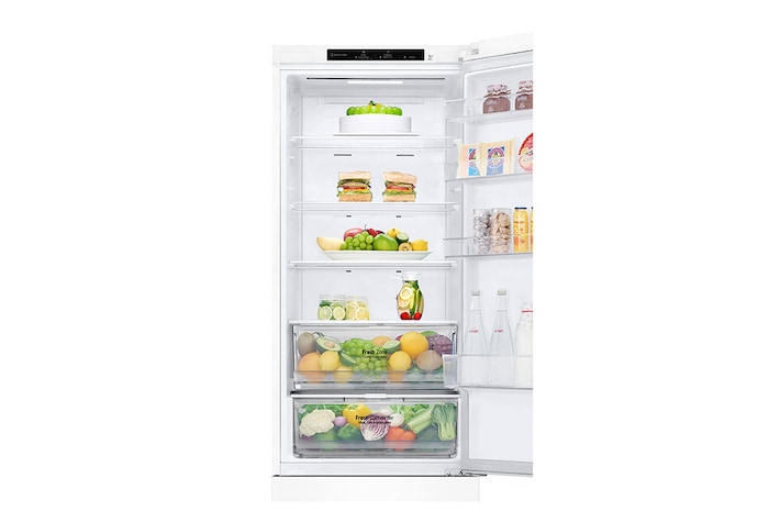 LG Kombinovaná chladnička LG | B | 384 l | Lineární kompresor | DoorCooling+™|Bílá, GBP62SWNBC