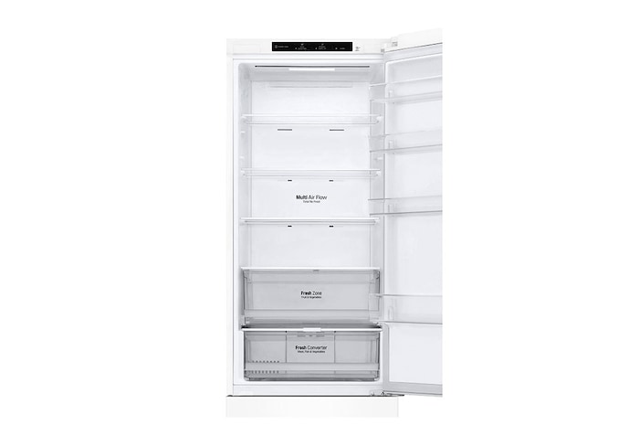 LG Kombinovaná chladnička LG | B | 384 l | Lineární kompresor | DoorCooling+™|Bílá, GBP62SWNBC