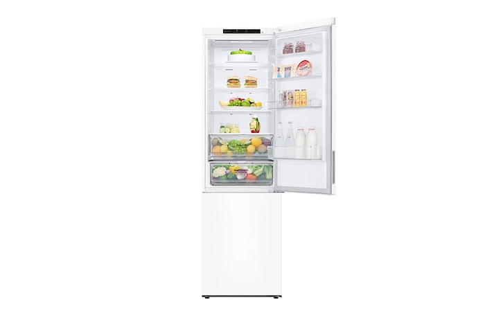 LG Kombinovaná chladnička LG | B | 384 l | Lineární kompresor | DoorCooling+™|Bílá, GBP62SWNBC