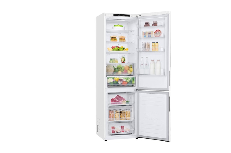 LG Kombinovaná chladnička LG | B | 384 l | Lineární kompresor | DoorCooling+™|Bílá, GBP62SWNBC