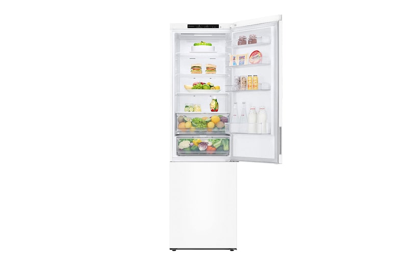 LG Kombinovaná chladnička LG | B | 384 l | Lineární kompresor | DoorCooling+™|Bílá, GBP62SWNBC