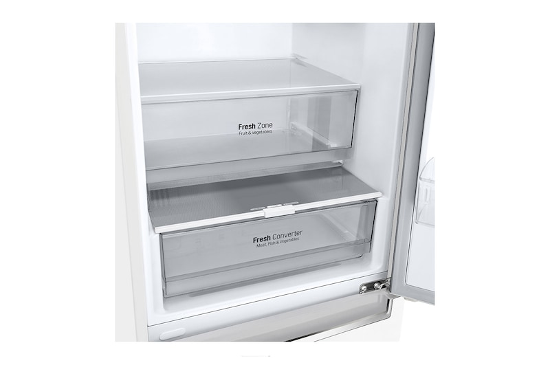 LG 384L DoorCooling+™Kombinovaná chladnička,Bílá, GBP62SWNCN1