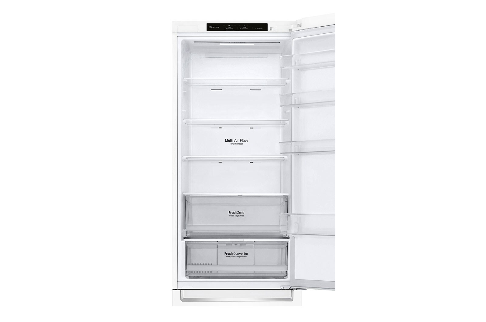 LG 384L DoorCooling+™Kombinovaná chladnička,Bílá, GBP62SWNCN1