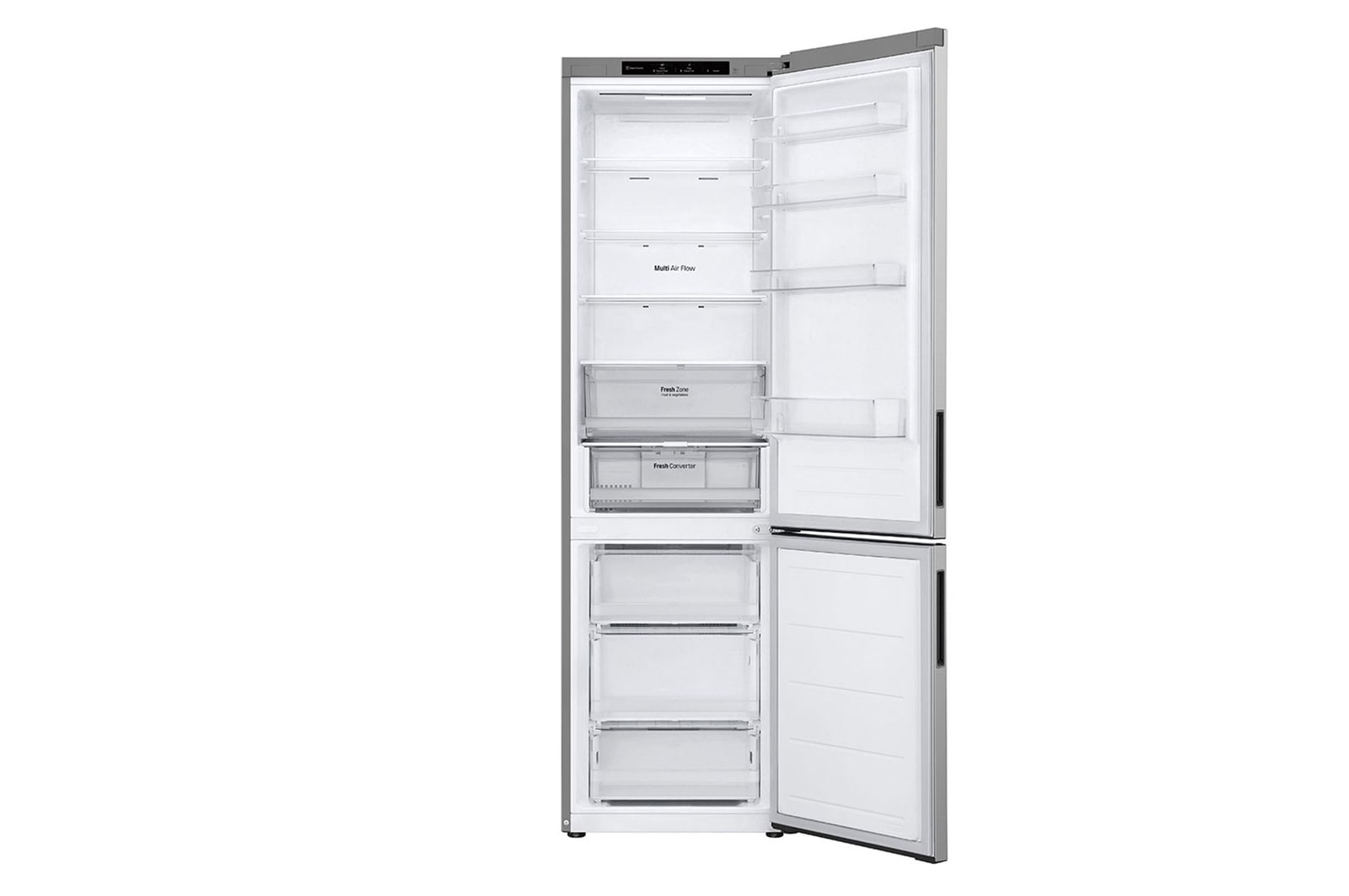 front view with double door open without food