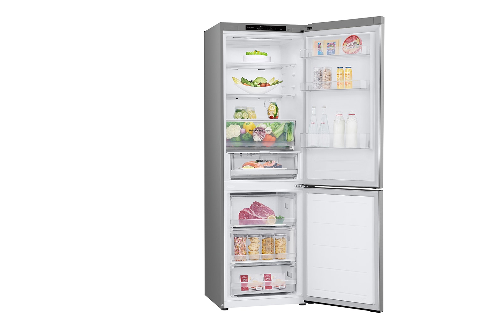 LG Kombinovaná chladnička LG | C | 344 l | Smart Invertorový kompresor |Stříbrná, GBV3100CPY