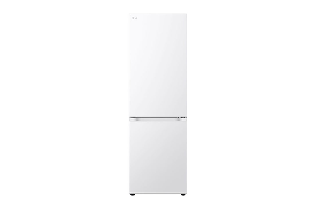 Čelní pohled na 344L DoorCooling+™ Kombinovaná chladnička, Bílá, GBV3100ASW