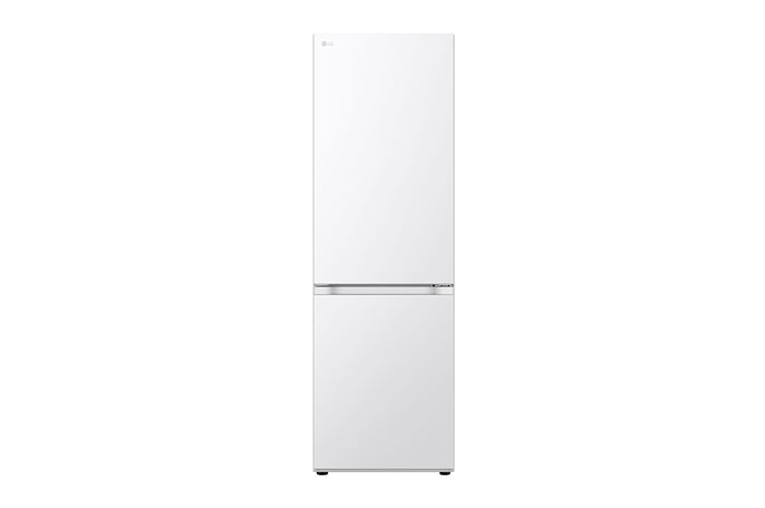 Pohled zepředu na kombinovanou chladničku LG GBV3100CSW