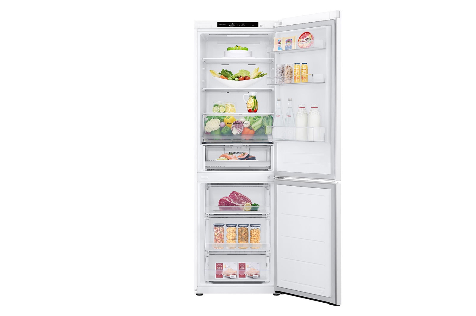 LG Kombinovaná chladnička LG | D | 344 l | Smart Invertorový kompresor | DoorCooling+™, GBV3100DSW