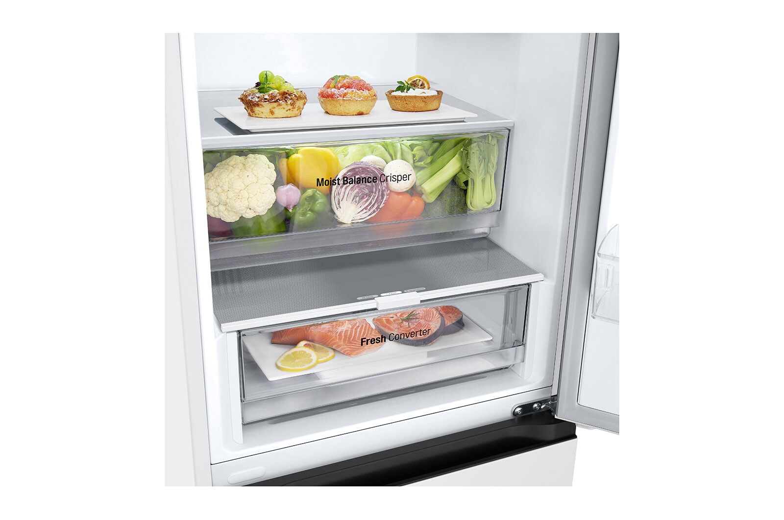 LG Kombinovaná chladnička LG | D | 344 l | Smart Invertorový kompresor | DoorCooling+™, GBV3100DSW
