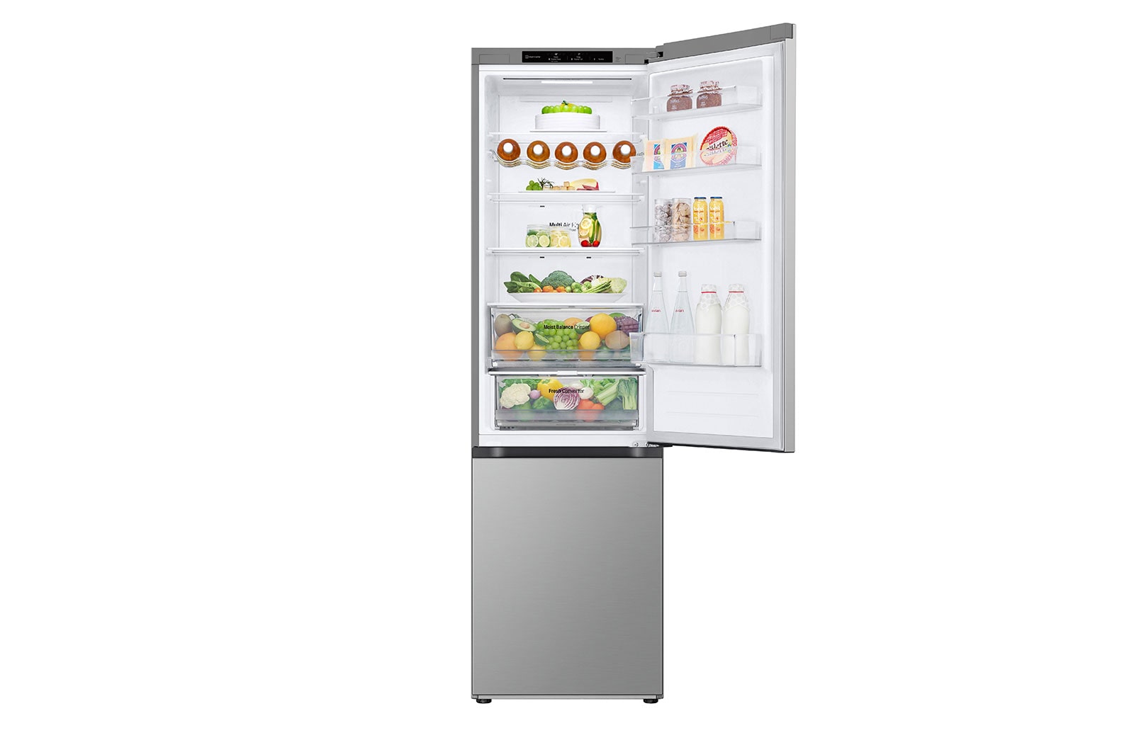 LG Kombinovaná chladnička LG | D | 387 l | Smart Invertorový kompresor | Stříbrná, GBV3200DPY