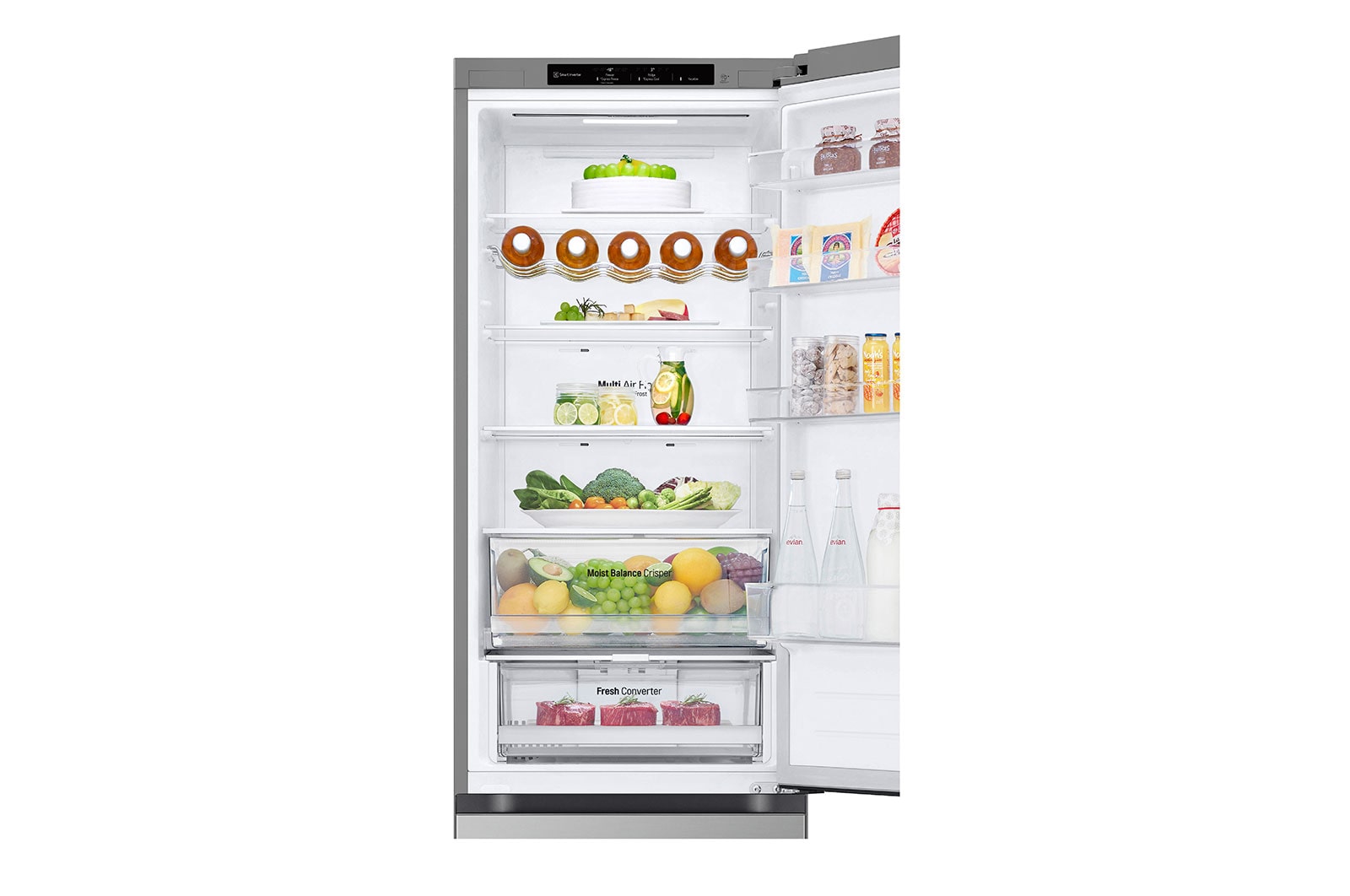 LG Kombinovaná chladnička LG | D | 387 l | Smart Invertorový kompresor | Stříbrná, GBV3200DPY