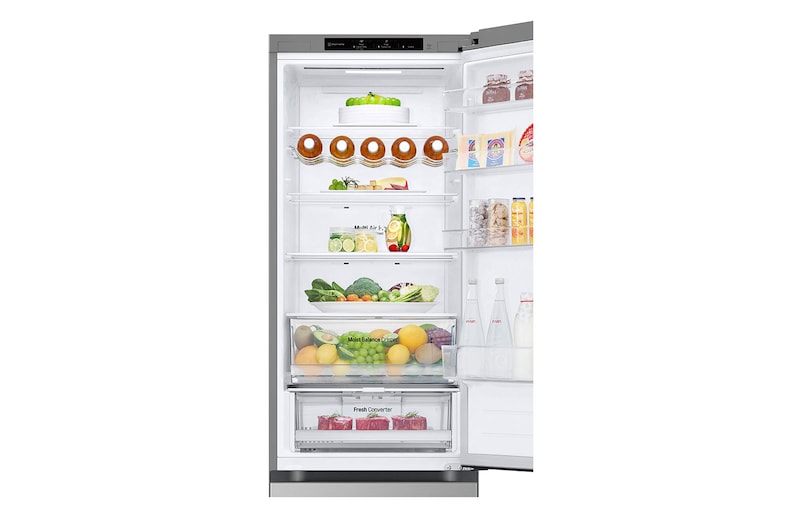 LG Kombinovaná chladnička LG | D | 387 l | Smart Invertorový kompresor | Stříbrná, GBV3200DPY