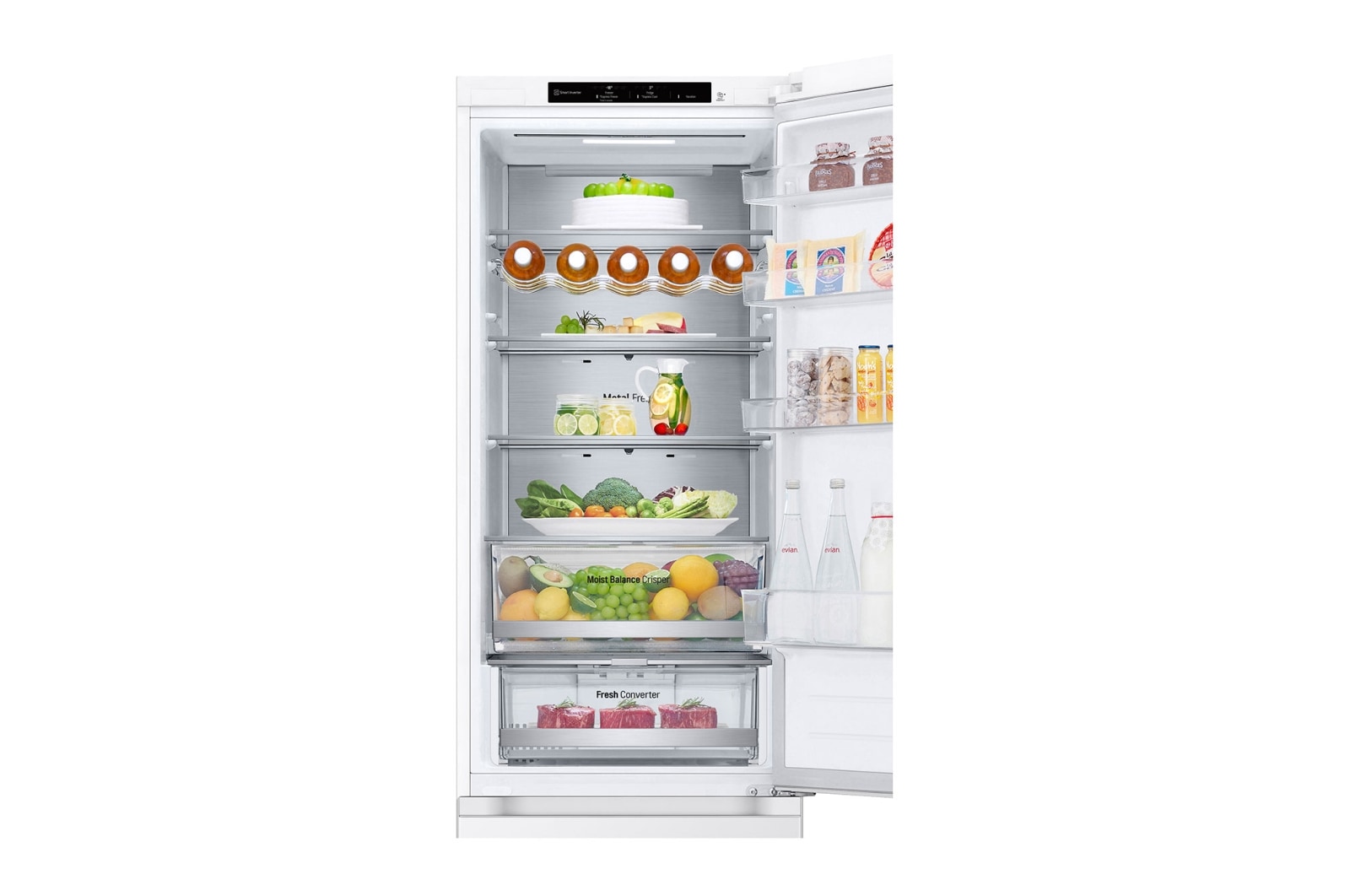 LG Kombinovaná chladnička LG | C | 387 l | Smart Invertorový kompresor |DoorCooling+™|Bílá, GBV5240CSW