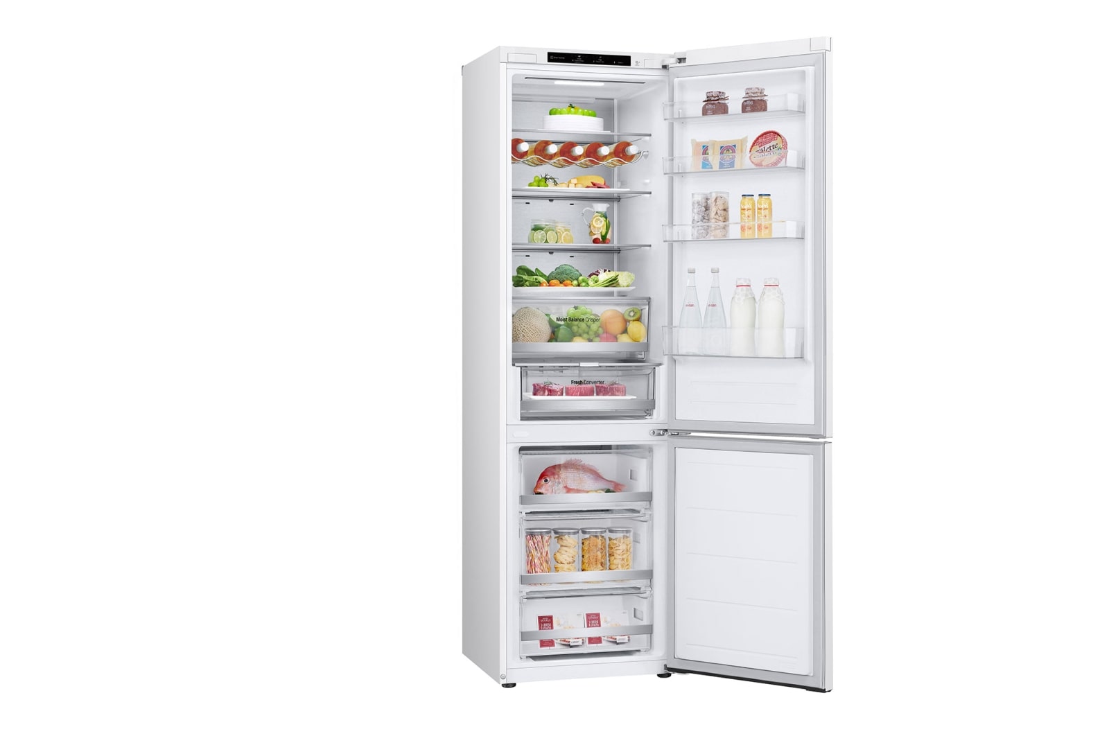 LG Kombinovaná chladnička LG | C | 387 l | Smart Invertorový kompresor |DoorCooling+™|Bílá, GBV5240CSW