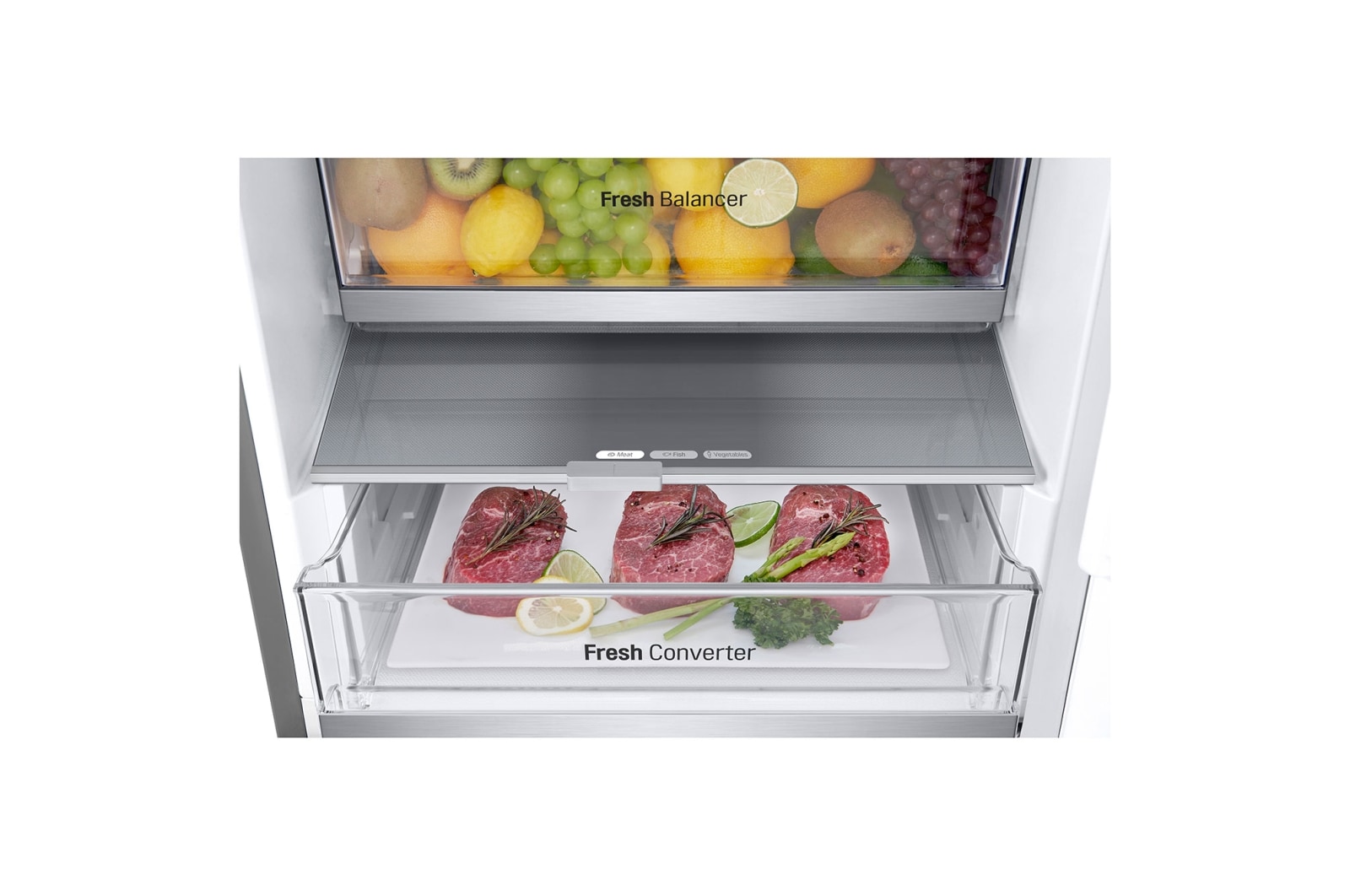 LG Kombinovaná chladnička LG | C | 344 l | Smart Invertorový kompresor |Stříbrná, GBV7180CPY