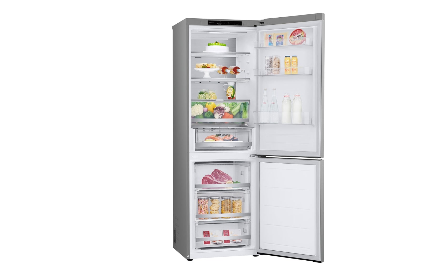 LG Kombinovaná chladnička LG | C | 344 l | Smart Invertorový kompresor |Stříbrná, GBV7180CPY