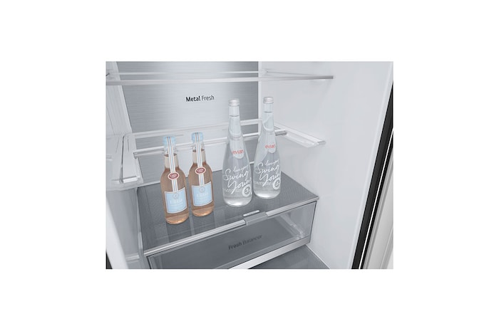 LG Kombinovaná chladnička LG | B | 387 l | Smart Invertorový kompresor | Černá/šedá, GBV7280BEV