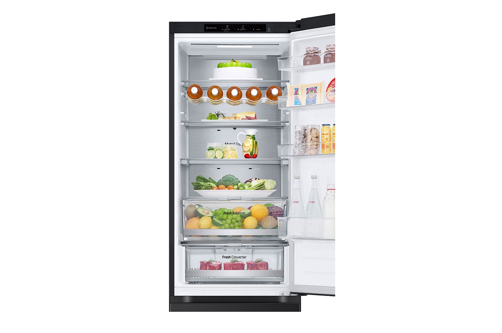 LG Kombinovaná chladnička LG | B | 387 l | Smart Invertorový kompresor | Černá/šedá, GBV7280BEV