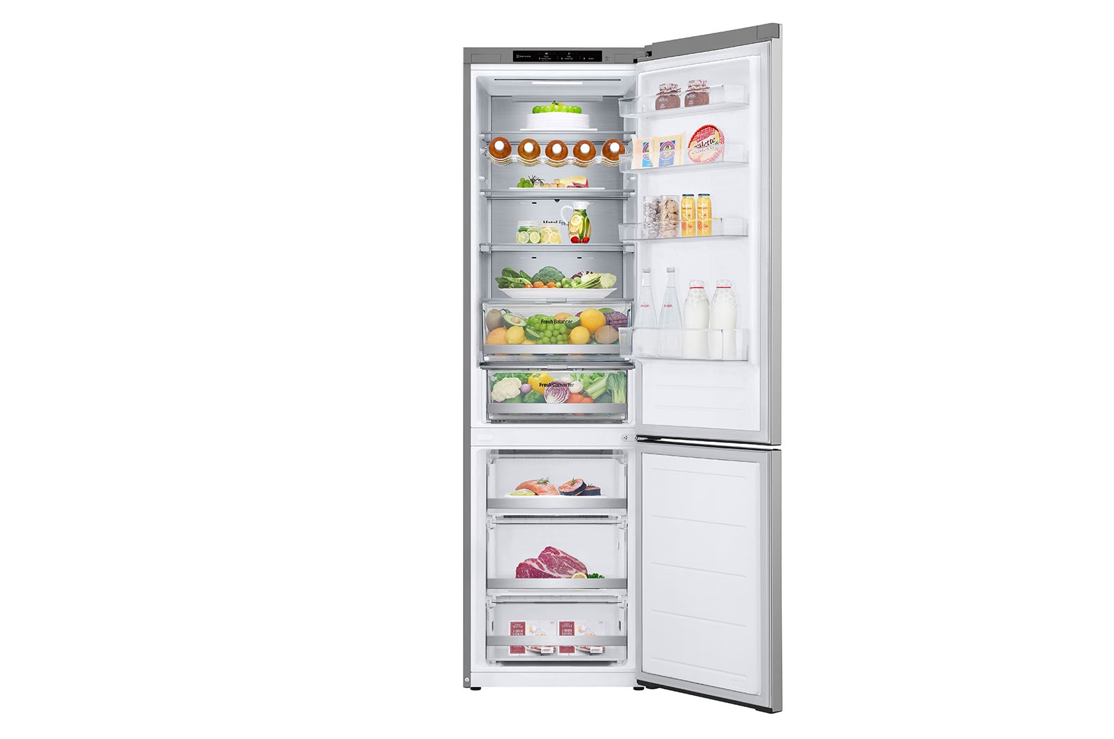 LG Kombinovaná chladnička LG | B | 387 l | Smart Invertorový kompresor |Stříbrná, GBV7280BPY