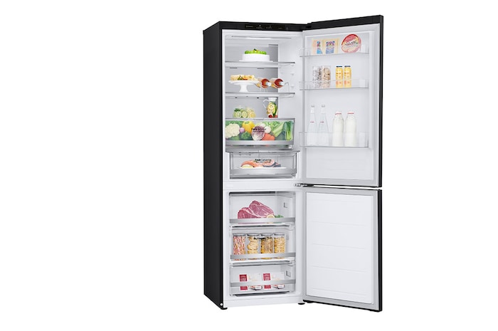 LG Kombinovaná chladnička LG | C | 387 l | Smart Invertorový kompresor | Černá/šedá, GBV7280CEV