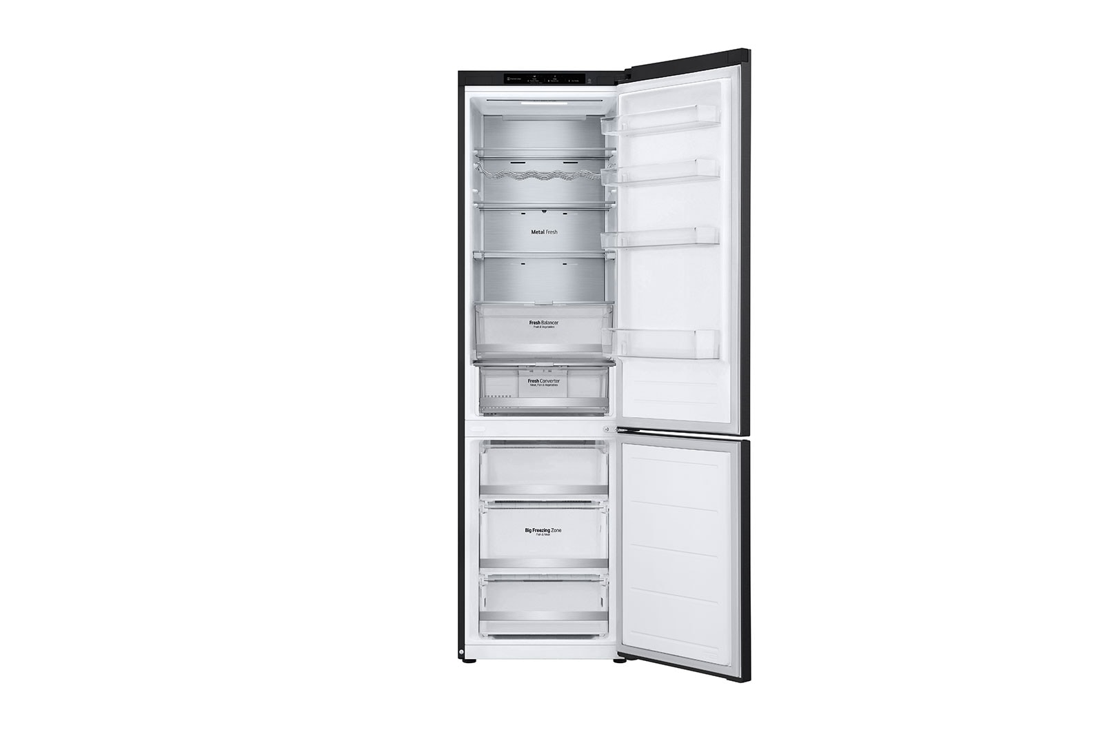 LG Kombinovaná chladnička LG | C | 387 l | Smart Invertorový kompresor | Černá/šedá, GBV7280CEV