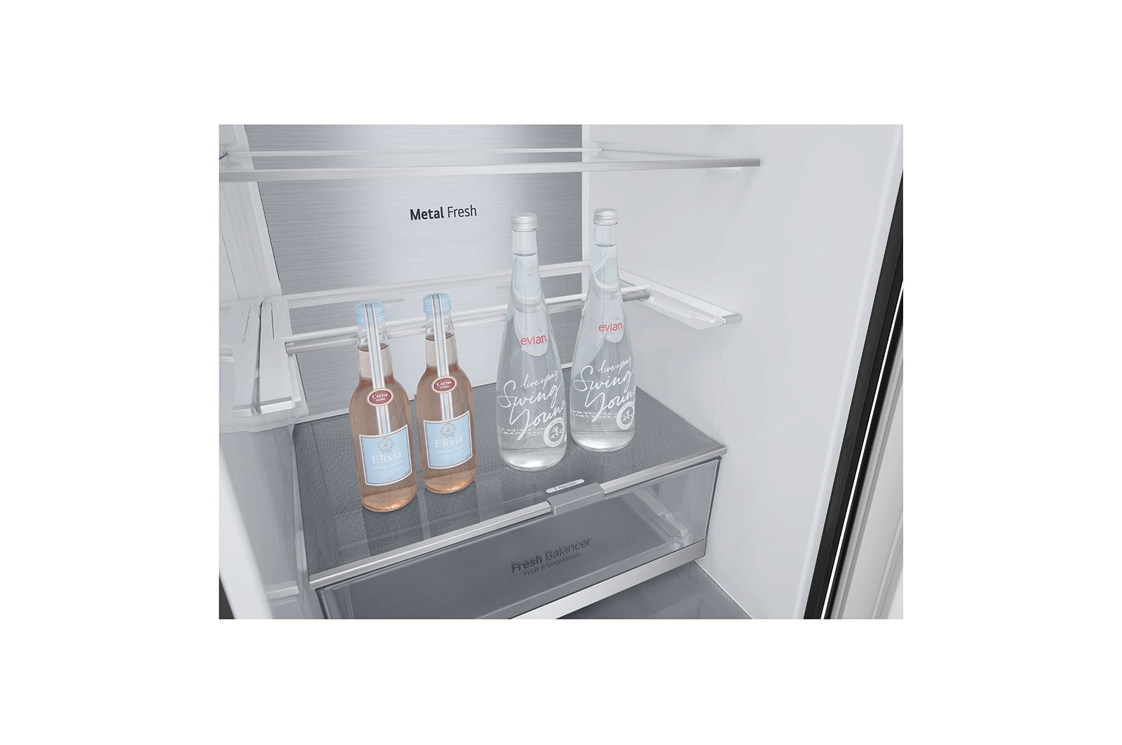 LG Kombinovaná chladnička LG | C | 387 l | Smart Invertorový kompresor | Černá/šedá, GBV7280CEV
