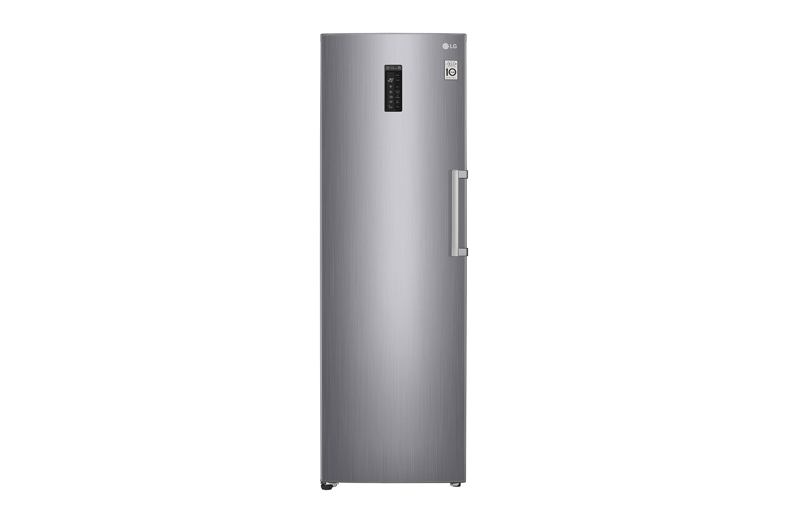 Čelní pohled na Volně stojící mraznička LG | F | Hrubý objem 362 l | 325 kWh/rok | Lineární invertorový kompresor | Multi-Air Flow™ | ThinQ™ &#43; WiFi  | Výrobník ledu GF5237PZJZ1