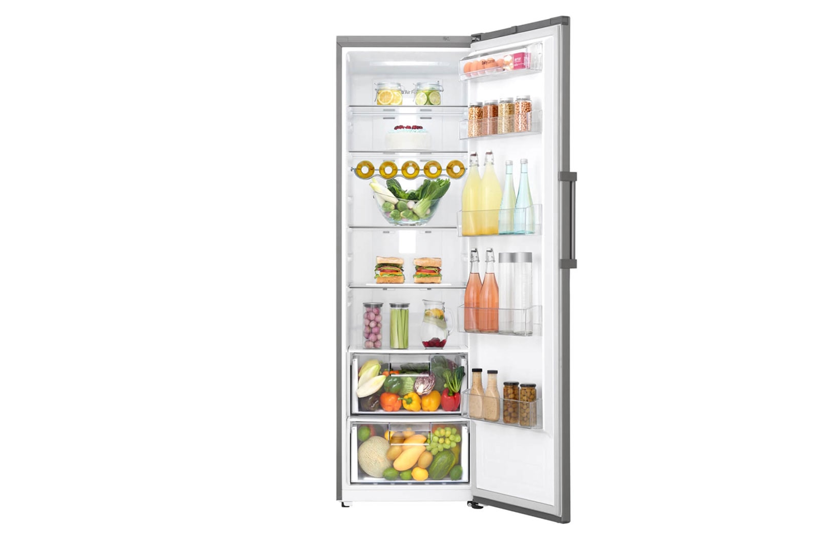LG Kombinovaná chladnička LG | F | Hrubý objem 405 l | 145 kWh/rok | Lineární invertorový kompresor | Multi-Air Flow™ | ThinQ™ + WiFi, GL5241PZJZ1