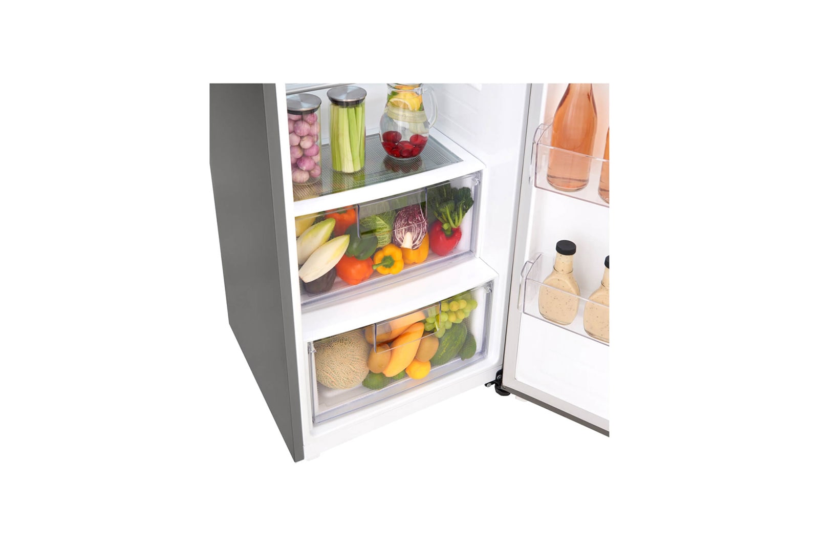 LG Kombinovaná chladnička LG | F | Hrubý objem 405 l | 145 kWh/rok | Lineární invertorový kompresor | Multi-Air Flow™ | ThinQ™ + WiFi, GL5241PZJZ1