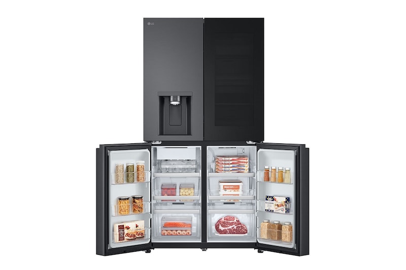 LG Chladnička multi door LG | E | 628 l | ThinQ™WiFi | InstaView™|Černá/šedá, GMG960EVEE