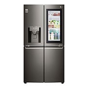 Čelní pohled na InstaView Door-in-Door™ | A&#43;| Hrubý objem 705 l | 470 kWh/rok | LG Lineární invertorový kompresor | LG Total No Frost | Multi-Air Flow™ | Nápojový automat | Pure N Fresh™ | ThinQ™ &#43; WiFi GMX936SBHV