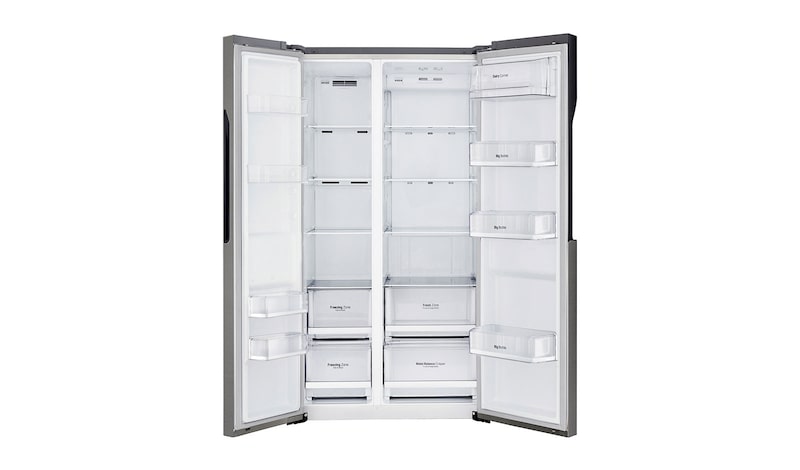 LG Americká chladnička LG | F | Hrubý objem 680 l | 429 kWh/rok | Lineární invertorový kompresor | Total No Frost™ | Multi-Air Flow™ | Vnější LED displej, GSB360BASZ