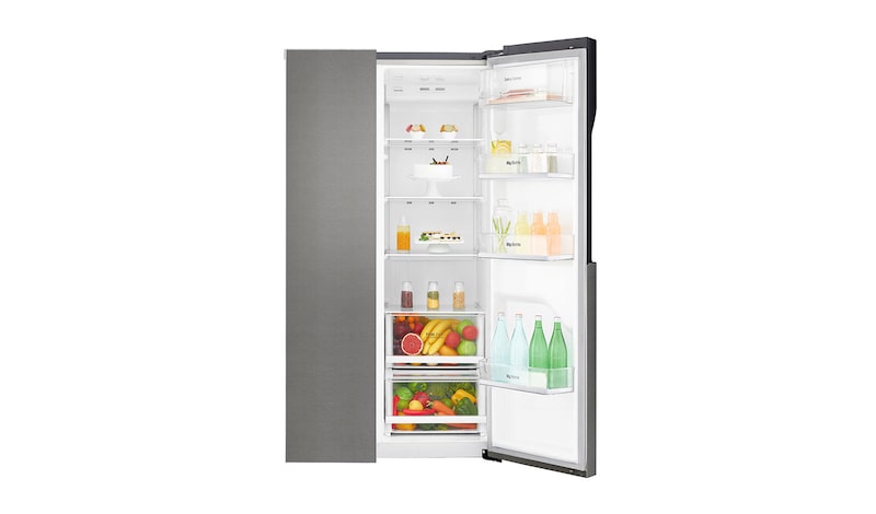LG Americká chladnička LG | F | Hrubý objem 680 l | 429 kWh/rok | Lineární invertorový kompresor | Total No Frost™ | Multi-Air Flow™ | Vnější LED displej, GSB360BASZ