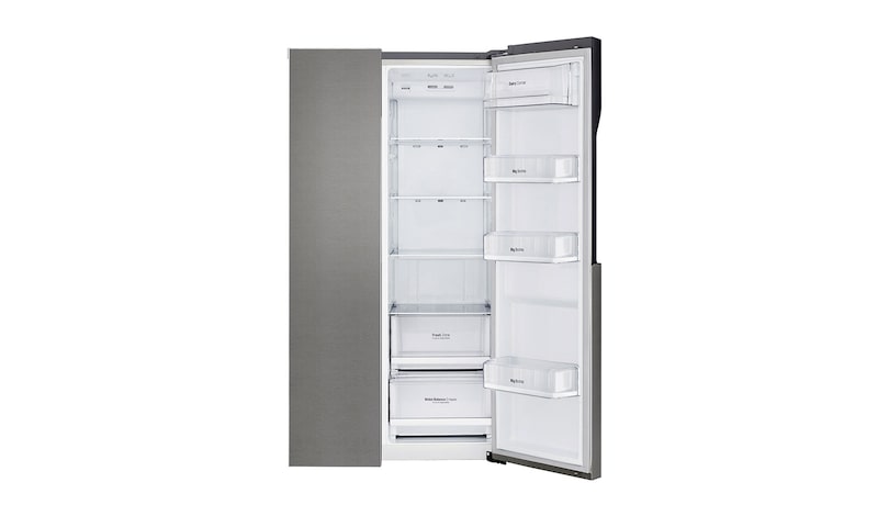 LG Americká chladnička LG | F | Hrubý objem 680 l | 429 kWh/rok | Lineární invertorový kompresor | Total No Frost™ | Multi-Air Flow™ | Vnější LED displej, GSB360BASZ