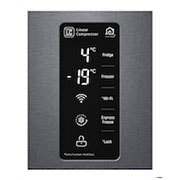 LG Americká chladnička LG| F | Hrubý objem 687 l | 435 kWh/rok | Lineární invertorový kompresor | Total No Frost™ | Multi-Air Flow™ | Vnější LED displej, GSB470BASZ