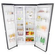 LG Americká chladnička LG| F | Hrubý objem 687 l | 435 kWh/rok | Lineární invertorový kompresor | Total No Frost™ | Multi-Air Flow™ | Vnější LED displej, GSB470BASZ
