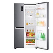 LG Americká chladnička LG| F | Hrubý objem 687 l | 435 kWh/rok | Lineární invertorový kompresor | Total No Frost™ | Multi-Air Flow™ | Vnější LED displej, GSB470BASZ