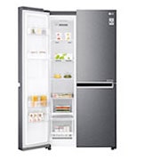 LG Americká chladnička LG| F | Hrubý objem 687 l | 435 kWh/rok | Lineární invertorový kompresor | Total No Frost™ | Multi-Air Flow™ | Vnější LED displej, GSB470BASZ