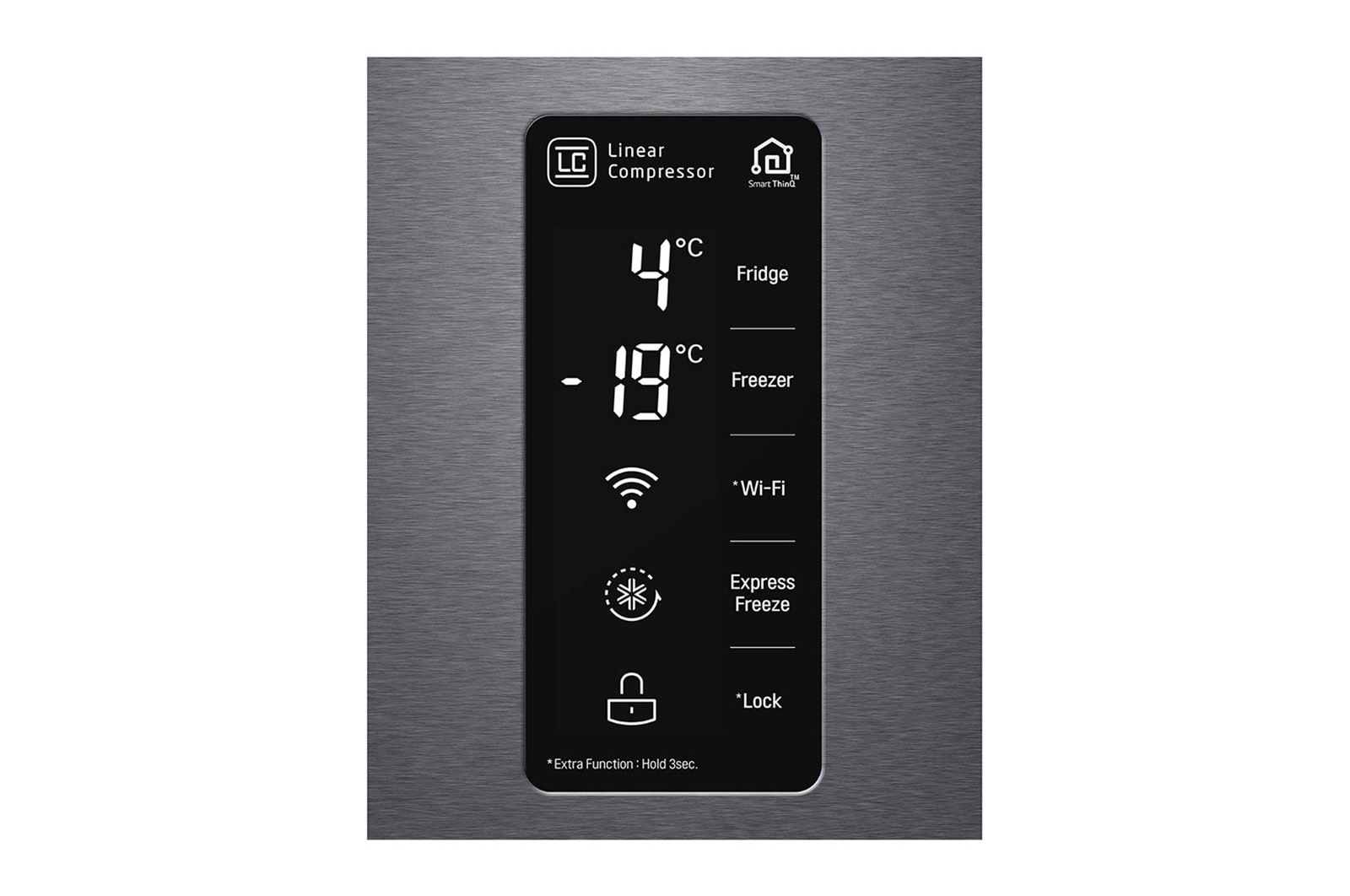 LG Americká chladnička LG| F | Hrubý objem 687 l | 435 kWh/rok | Lineární invertorový kompresor | Total No Frost™ | Multi-Air Flow™ | Vnější LED displej, GSB470BASZ