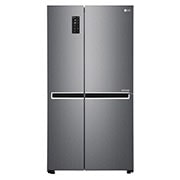 Čelní pohled na Americká chladnička LG| F | Hrubý objem 687 l | 435 kWh/rok | Lineární invertorový kompresor | Total No Frost™ | Multi-Air Flow™ | Vnější LED displej GSB470BASZ